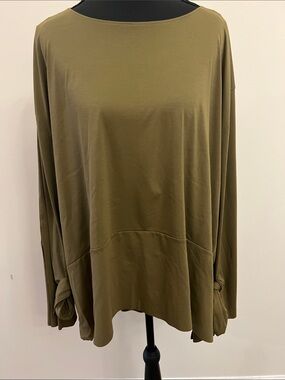 Wolford Olive Green Relaxed Boatneck Pullover